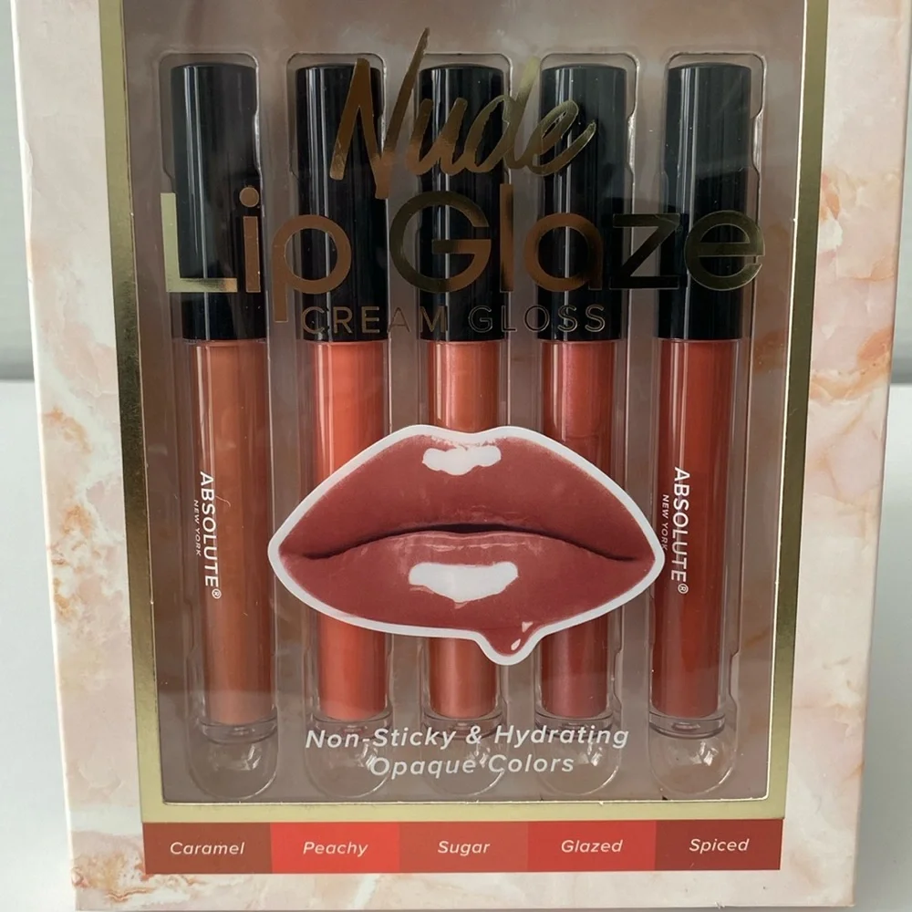 Absolute New York Nude Lip Glaze – Cream Gloss (10 FL OZ / 3 ML Each)